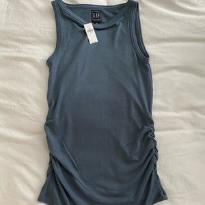 Gap Maternity Tank XS Off Heather Blue